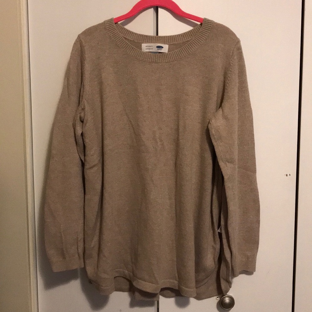 Maternity side slit nursing sweater